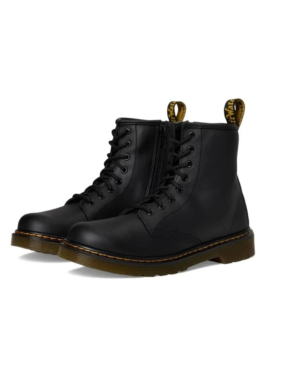 Doc Martens Youth Combat Boots Lace Up Side Zip Juniors Unisex Mens 6 Ladies 7